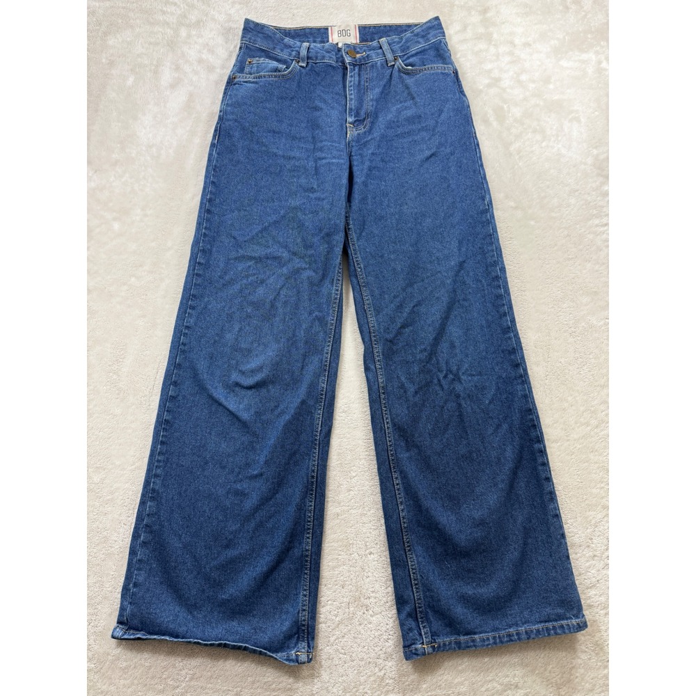 BDG Womens High-Waisted Wide Leg Blue Denim Jeans 26 Meas: 28x30.5